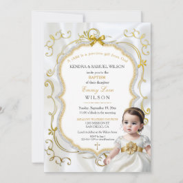 Flicka Baptism Comunion Christening Bible Inbjudningar