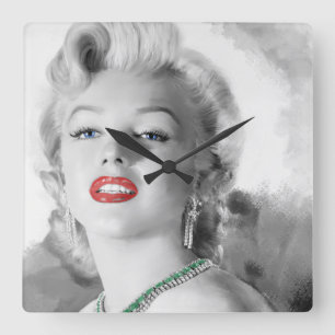 Flicka bästa vän mig fyrkantig klocka