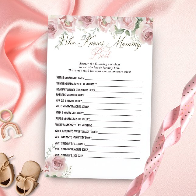 Flicka Bebis i Knopp Baby Shower Vem vet Mamma (Skapare uppladdad)