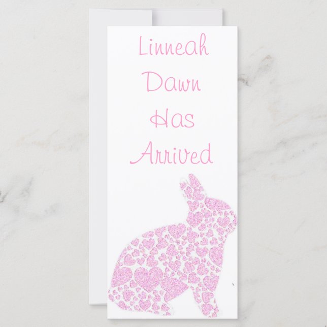 Flicka Birth Announcement Bookmark Keepsakes (Framsida)