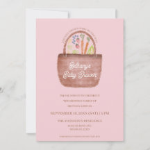 Flicka Bondens Marknad Baby Shower Inbjudan