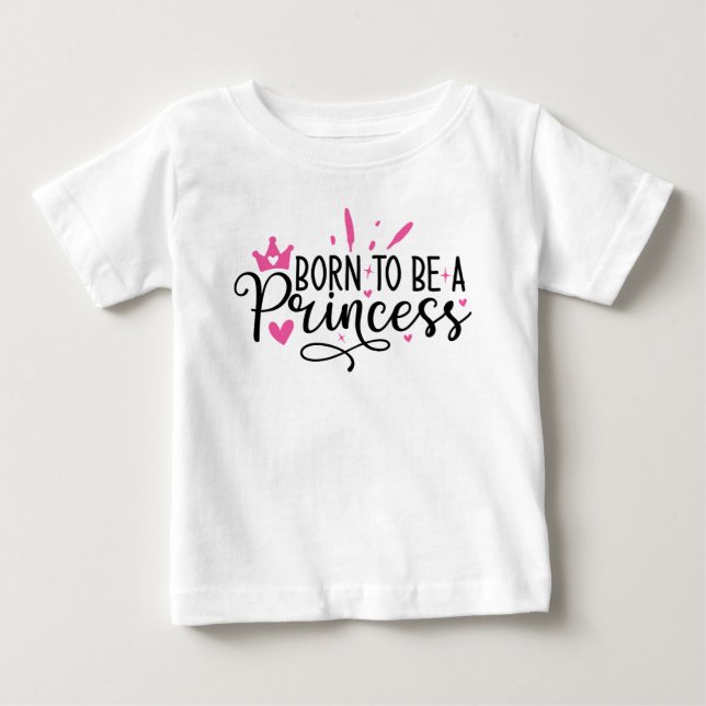 Flicka Born som prinsessa T Shirt (Framsida)