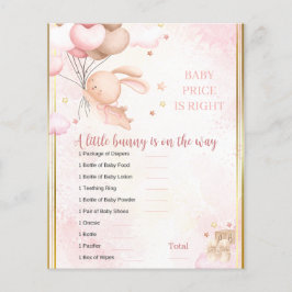 Flicka Bunny Baby Shower Game
