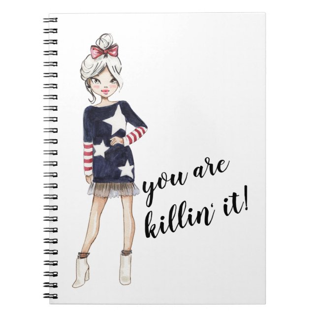 Flicka chef planner anteckningsbok (Framsidan)