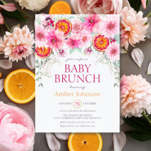 Flicka Citrus and Rosa Flowers Baby Shower