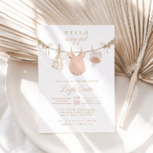 Flicka Clothesline  Rosa Boho Baby Shower