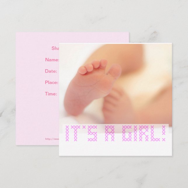 Flicka Cute Feet Birth (Fram/baksida)