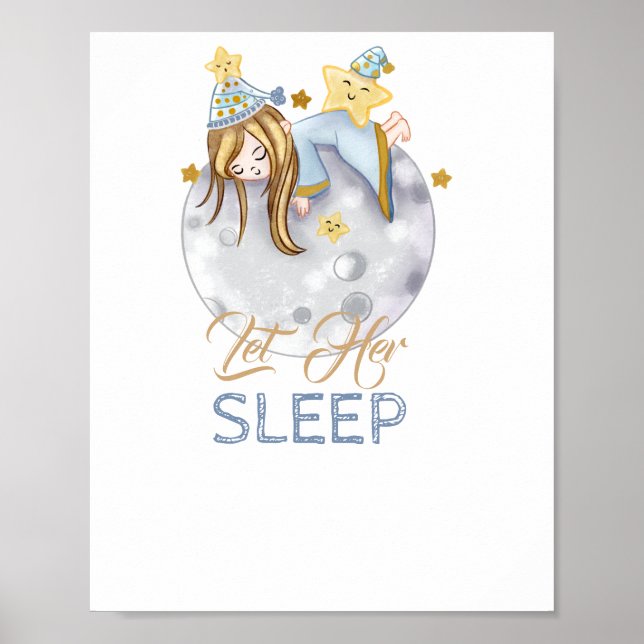 Flicka Cute Nursery Decor Poster (Framsidan)