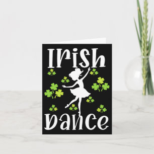 Flicka Dansar Dansare Irländsk Dans St Patrick's D Kort