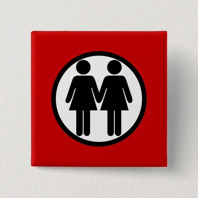 Flicka + Den röda flickan knäppas Knapp (Framsida)