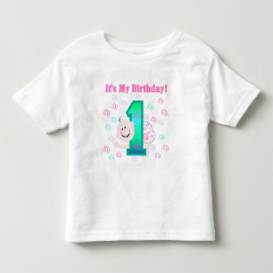 Flicka Det är min första födelsedag Tee Shirt