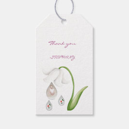 Flicka droplets design presentetikett