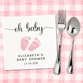 Flicka--dusch för matningsfoder för Rosa Pappersservett