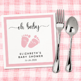 Flicka--dusch för matningsfoder för Rosa Pappersservett