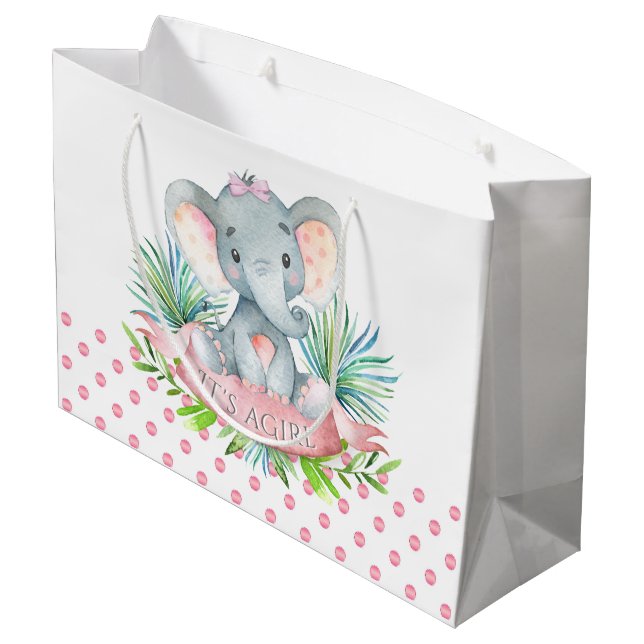Flicka Elefant Bebis Duschar (Baksidan Vinklad)
