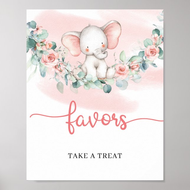 Flicka Elephant eucalyptus (andningstecken) Poster (Framsidan)