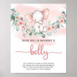 Flicka Elephant eucalyptus mommys belly-spel Poster