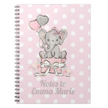 Flicka Elephant Rosa Silver Anmärkningar till
