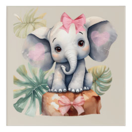 Flicka elephant wall art Nursery decor