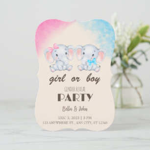 Flicka eller pojke - inbjudan till Baby Gender Rev