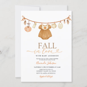 Flicka fall i Kärlek Pumpkin Clothes Inbjudan