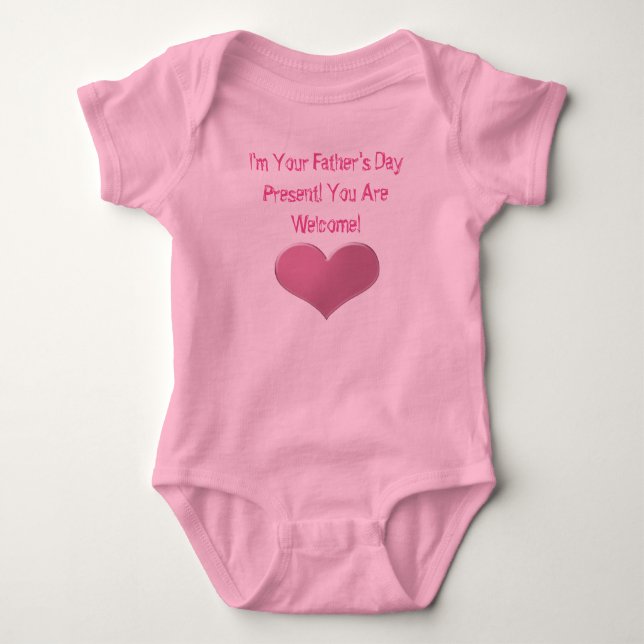 Flicka Fars dag Heart T-shirt (Framsida)