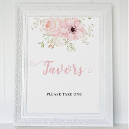 Flicka favoritskylt för babyvisningsprogram för ro poster