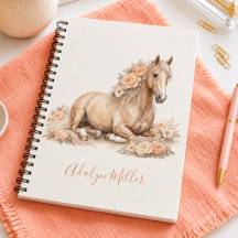 Flicka Fersken Häst Whimsical Personlig