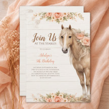 Flicka Ferskros Blommig Ridning 5-årsdag