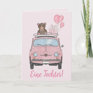 Flicka Fiat 500 tyska grattisar Kort