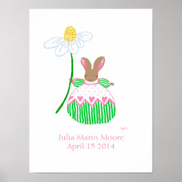 Flicka Fifi Bunny födelsedagsaffisch Poster