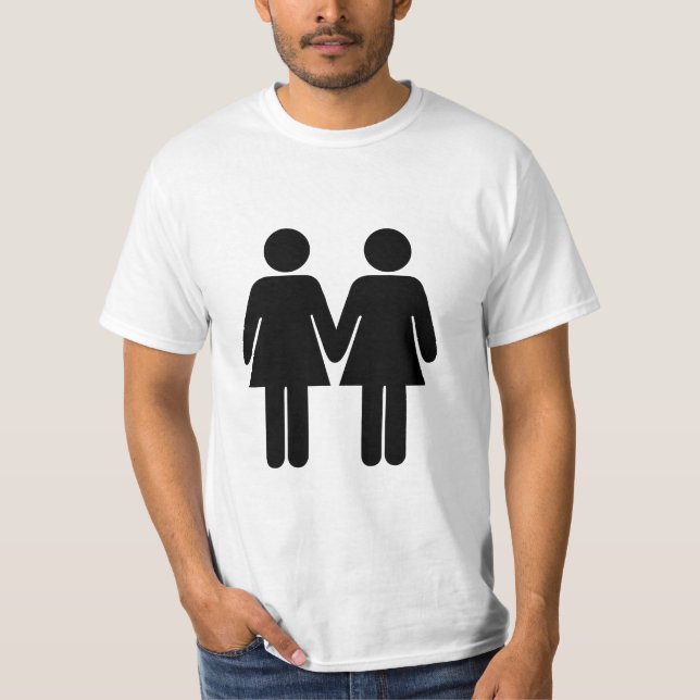 Flicka + Flickan värderar T-tröja Tee Shirt (Framsida)