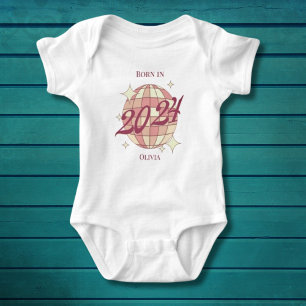 Flicka född 2024 nyfödd baby shower present t shirt