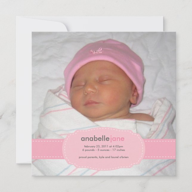 Flicka födelsedag meddelande (Framsida)