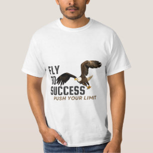 FLICKA FÖR ATT LYCKAS, TRYCK DIN GRÄNS T SHIRT