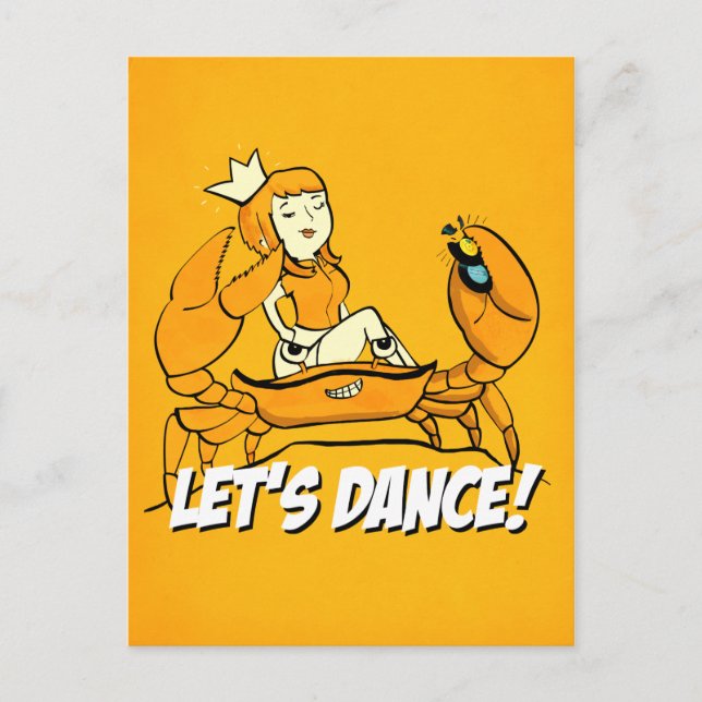 Flicka för drottningkrabbaReggae Vykort (Framsida)