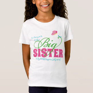 Flicka för fjärilsstorasysterpersonlig skjorta för t shirt