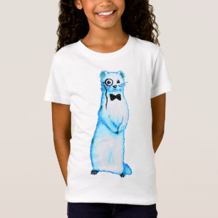 Flicka för fluga för Monocle för T Shirt