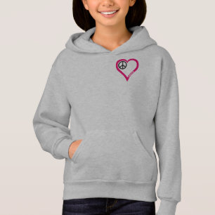 Flicka för fredkärlekjubel Hoodie för vinande f T Shirt
