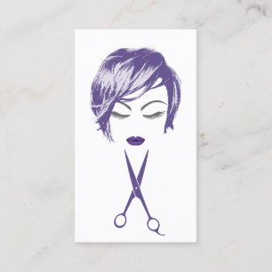 Flicka för hår- & för Violet för Makeupkonstnär Visitkort