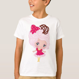 Flicka för Kawaii jordgubbefröjd Tee Shirt