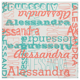 Flicka för korallpersikakricka moderna kända tyg