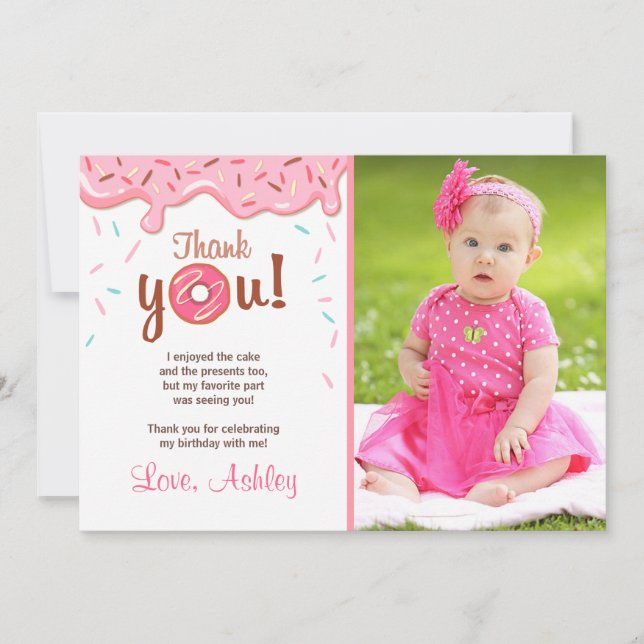 Flicka för kort för tack för (Framsida)