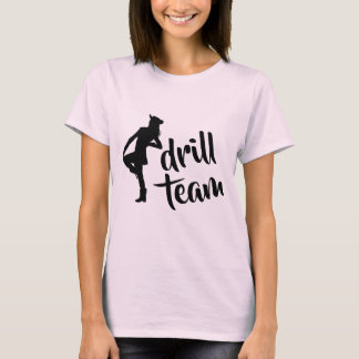 Flicka för personligdrillborrlag tee shirt