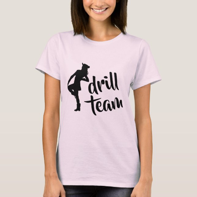 Flicka för personligdrillborrlag tee shirt (Framsida)