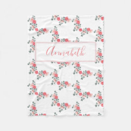 Flicka för personlignamnfilt fleecefilt