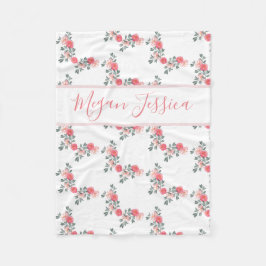 Flicka för personlignamnfilt fleecefilt