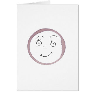 Flicka för vinringfläck hälsningskort