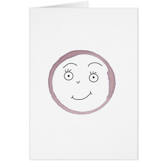 Flicka för vinringfläck hälsningskort (Framsidan)