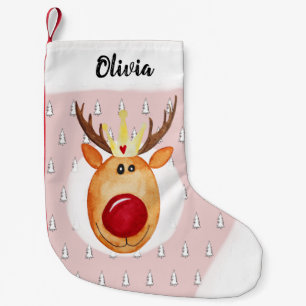 Flicka Första julprinsessan Rudolph Namn Liten Julstrumpa